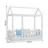 Cama Montessoriana Infantil Montessoriana Duda com Grades - Branco Acetinado - 2