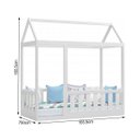 Ver imagem 2 de Cama Montessoriana Infantil Montessoriana Duda com Grades - Branco Acetinado