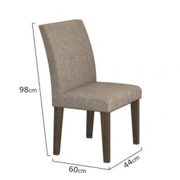 Conjunto Sala de Jantar Mesa Tampo de Vidro e 6 Cadeiras Olímpia Leifer - 4 Conjunto Sala de Jantar Mesa Tampo de Vidro e 6 Cadeiras Olímpia Leifer - 4