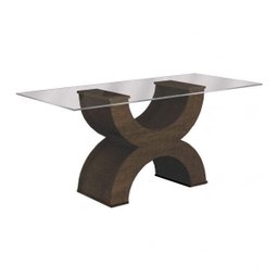 Conjunto Sala de Jantar Mesa Tampo de Vidro e 6 Cadeiras Olímpia Leifer - 2 Conjunto Sala de Jantar Mesa Tampo de Vidro e 6 Cadeiras Olímpia Leifer - 2