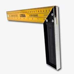 Esquadro de Alumínio 12" Ômega 300mm E02 - 2