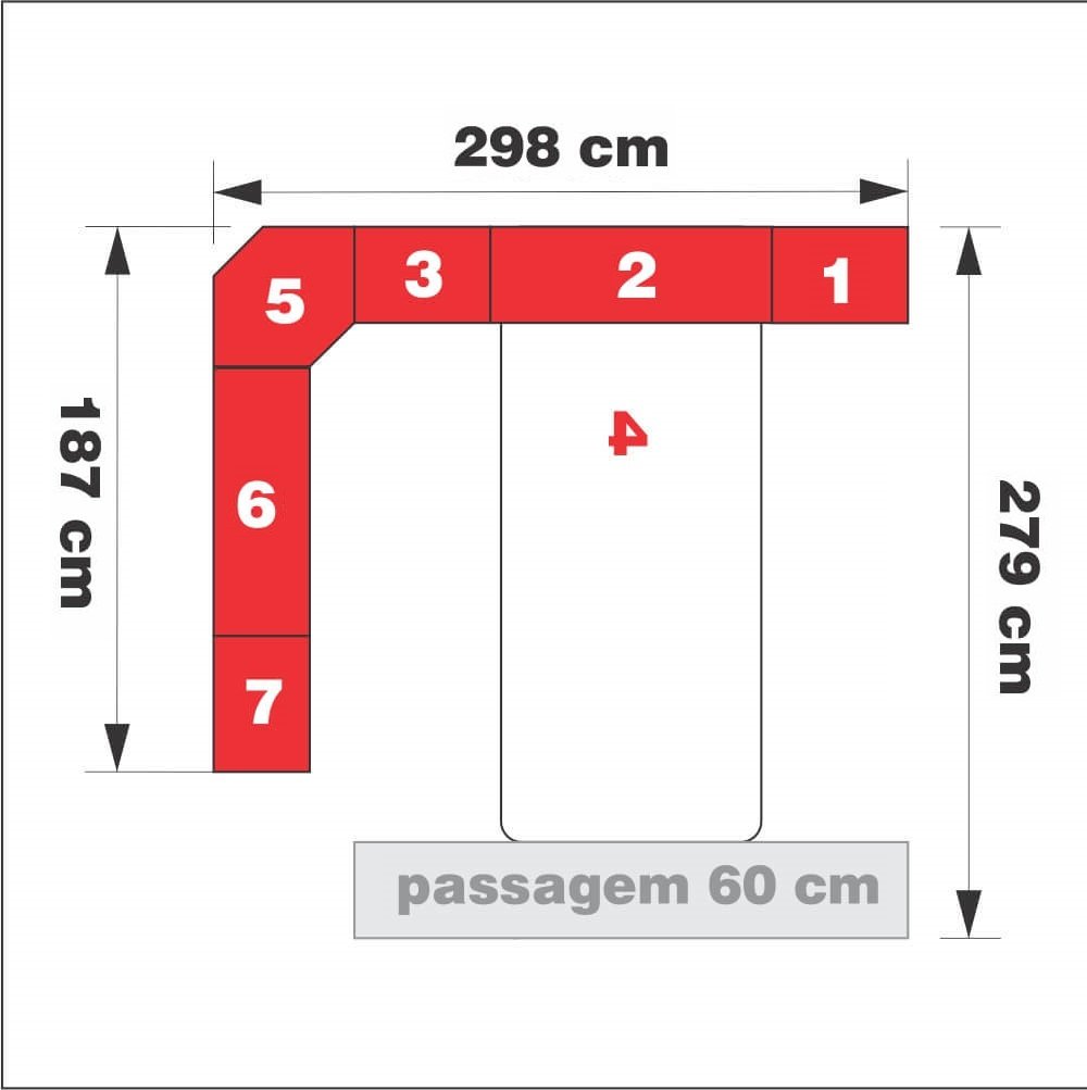 Dormitório de Casal sem Cama 1219s Castanho - 5