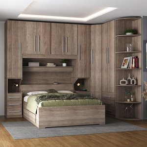 Dormitório de Casal sem Cama 1219s Castanho