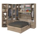 Ver imagem 2 de Guarda Roupa de Casal de Canto com Cama1219 Castanho