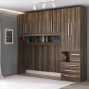 Ver imagem 1 de Dormitório de Solteiro Transversal sem Cama 1326s Direito Noce Málaga