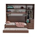 Ver imagem 3 de Dormitório de Solteiro Transversal sem Cama 1326s Direito Noce Málaga