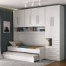 Dormitório de Solteiro Transversal sem Cama 1326s Direito Branco - 1