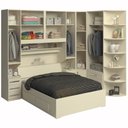 Ver imagem 2 de Guarda Roupa de Casal de Canto sem Cama 1219s Carvalho Claro