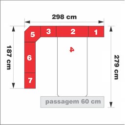 Dormitório de Casal sem Cama 1219s Branco - 5