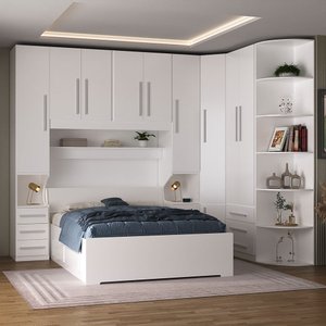 Dormitório de Casal sem Cama 1219s Branco