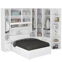 Ver imagem 2 de Guarda Roupa de Casal de Canto sem Cama 1219s Branco