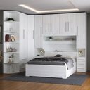 Ver imagem 3 de Guarda Roupa de Casal de Canto com Cama 1219 Carvalho