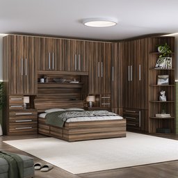 Dormitório de Casal sem Cama 1222s Noce Málaga - 1
