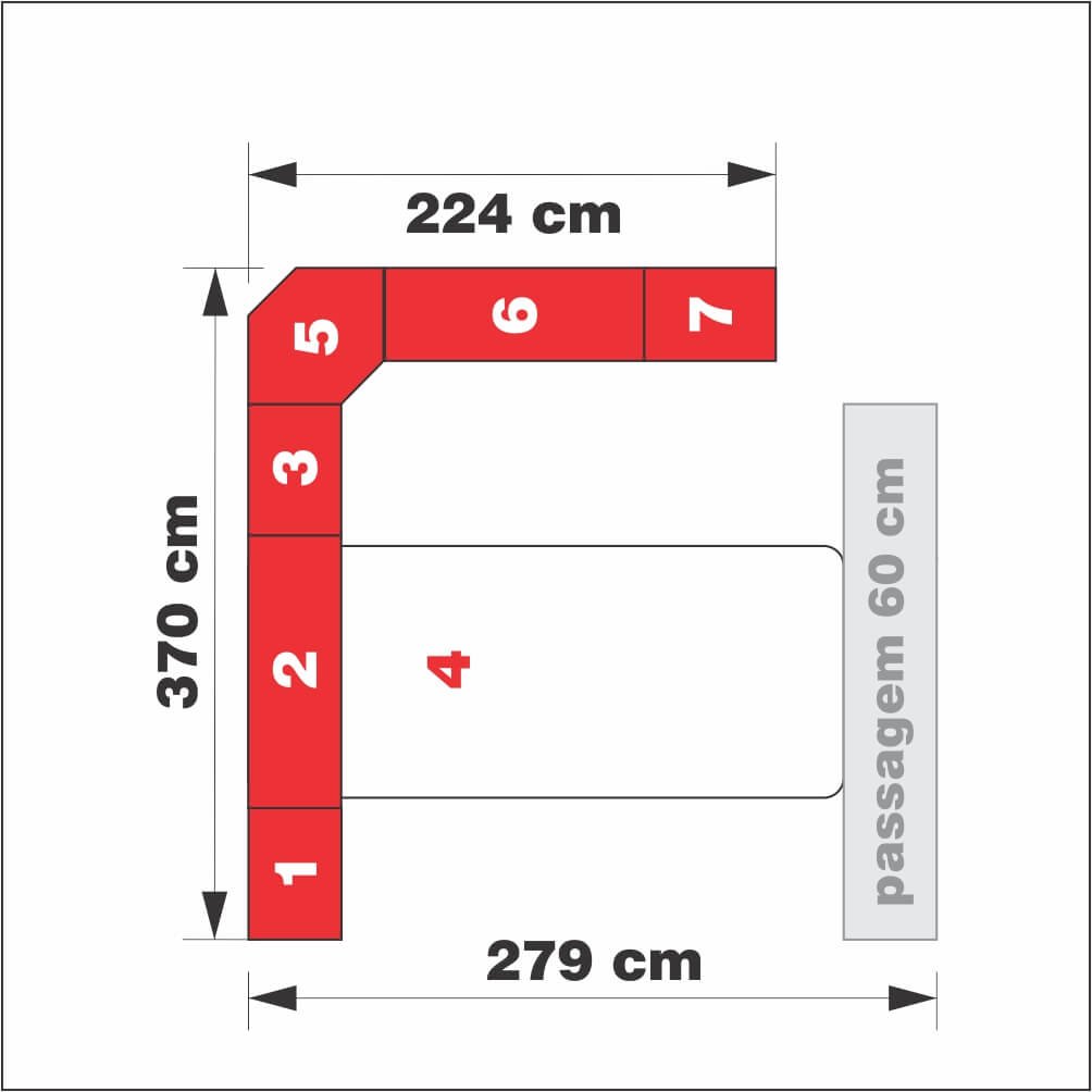 Dormitório de Casal sem Cama 1222s Noce Málaga - 4