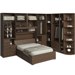 Dormitório de Casal sem Cama 1222s Noce Málaga - 2