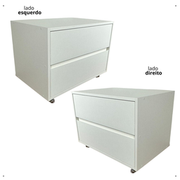 Balcão para Banheiro com Rodinhas 60x30x30 com 2 Gavetas - 3