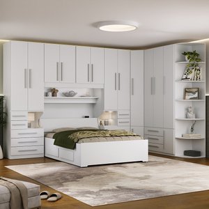 Dormitório de Casal Completo 1222 Branco