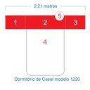 Ver imagem 4 de Dormitório de Casal Completo 1220 Noce Málaga