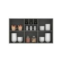 Ver imagem 3 de Armário Aéreo Cozinha 120 Cm Domus 2 Portas Silver/branco - Hecol Móveis