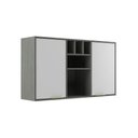 Ver imagem 2 de Armário Aéreo Cozinha 120 Cm Domus 2 Portas Silver/branco - Hecol Móveis