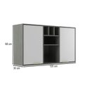 Ver imagem 4 de Armário Aéreo Cozinha 120 Cm Domus 2 Portas Silver/branco - Hecol Móveis