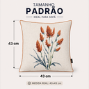 Ver imagem 6 de Kit 3 Capas de Almofada 43x43cm Microfibra Floral Floral Laranja Aquarela
