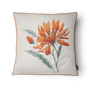Ver imagem 1 de Kit 3 Capas de Almofada 43x43cm Microfibra Floral Floral Laranja Aquarela