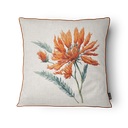 Ver imagem 1 de Kit 3 Capas de Almofada 43x43cm Microfibra Floral Floral Laranja Aquarela