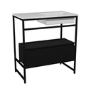 Ver imagem 1 de Gabinete Banheiro Ferro Iron Black com Gaveteiro 80x45 Cm