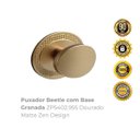 Ver imagem 2 de Puxador Beetle com Base Granada Zp5402.955 Dourado Matte Zen Design