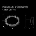 Ver imagem 3 de Puxador Beetle com Base Granada Zp5402.955 Dourado Matte Zen Design