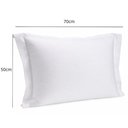 Ver imagem 3 de Fronha com Abas Travesseiro 50x70cm Branca Poliéster Brisa Lyor 200 Fios Listrada Avulsa