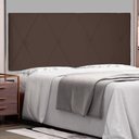 Ver imagem 2 de Cabeceira Painel Queen 1,60m Aquilla Suede - Pallazio - Marrom Café