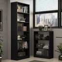 Ver imagem 1 de Kit Madesa Estante Livreiro 6908 + Estante Livreiro 6907 - Preto