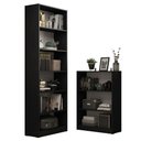 Ver imagem 3 de Kit Madesa Estante Livreiro 6908 + Estante Livreiro 6907 - Preto