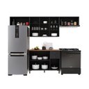 Ver imagem 4 de Cozinha Modulada 4 Peças 100% MDF com Vidro Bari Chumbo