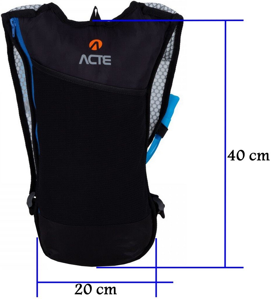 Mochila Hidratação Impermeável com Bolsa D'Água Bike Reservatório 2 Litros Ciclismo Masculina - Azul - 3