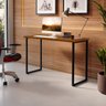 Mesa de Escritório Estilo Industrial Home Office 90cm:preto/imbuia - 2