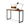 Mesa de Escritório Estilo Industrial Home Office 90cm:preto/imbuia - 1