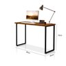 Mesa de Escritório Estilo Industrial Home Office 90cm:preto/imbuia - 3