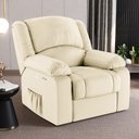 Ver imagem 6 de Poltrona do Papai Reclinável Sala de Cinema Barcelona Power Touch Usb Pu Bege G23 Encantum