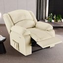 Ver imagem 2 de Poltrona do Papai Reclinável Sala de Cinema Barcelona Power Touch Usb Pu Bege G23 Encantum