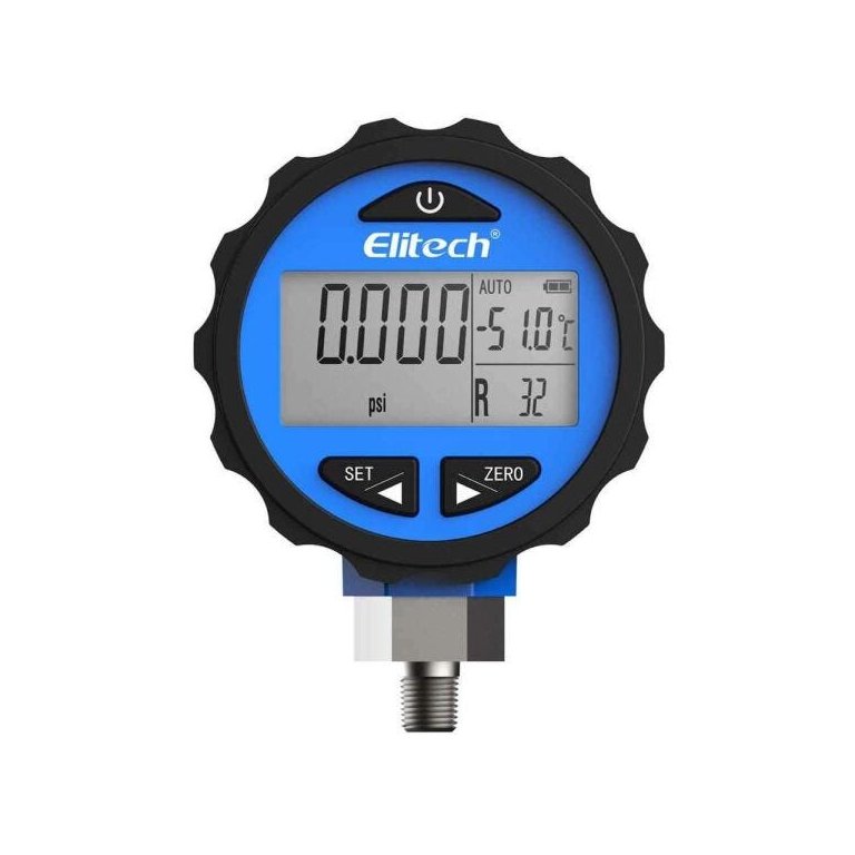 Manômetro Digital Baixa Pressão 0 a 500psi Pilha Alcalina AAA (1,5v) Elitech