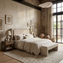 Ver imagem 1 de Cabeceira King Estofada para Cama Box 1.93m Design Moderno Elegante:Off White
