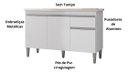 Ver imagem 3 de Balcão Gabinete Multiuso Tatiane 120cm 3 Portas e 1 Gaveta S/tampo - Ajl Móveis Balcão Gabinete para