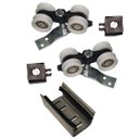 Ver imagem 1 de Kit 2 Roldanas e 1 Guia para Trilho Alumínio 35x35 - Natural - Alfer - RDA-4
