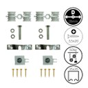 Ver imagem 3 de Kit 2 Roldanas e 1 Guia para Trilho Alumínio 35x35 - Natural - Alfer - RDA-4