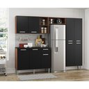 Ver imagem 6 de Cozinha Compacta com Armário e Balcão Pequim Up Multimóveis V2999 Carvalho Avelã/Preta