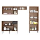 Ver imagem 5 de Cozinha Compacta com Armário e Balcão Pequim Up Multimóveis V2999 Carvalho Avelã/Preta