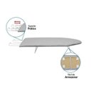 Ver imagem 4 de Tabua Mesa de Passar Roupa Portátil de Ferro Resistente Cor Prata Metalizado e